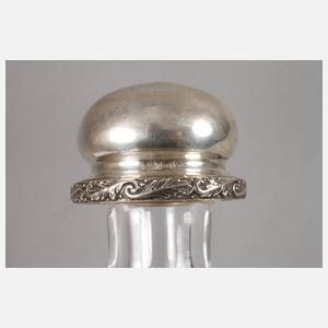 Zwei Flakons mit Silbermontierung