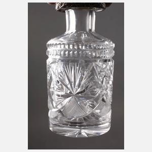 Zwei Flakons mit Silbermontierung