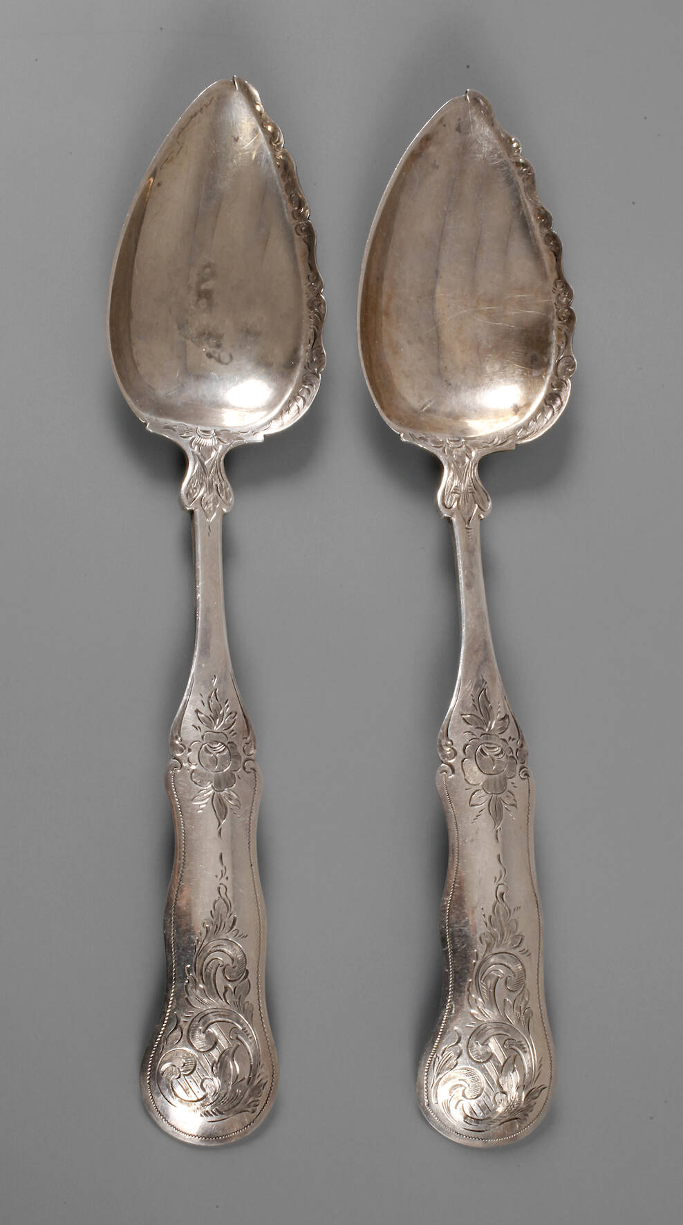 Silber Paar Vorlegelöffel Holland