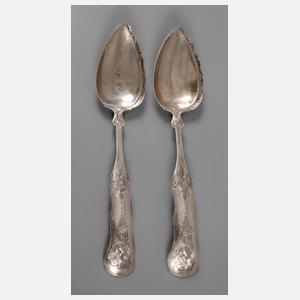 Silber Paar Vorlegelöffel Holland