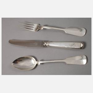 Silberbesteck für sechs Personen