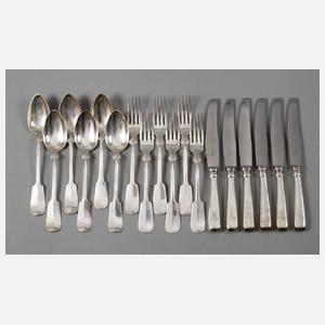 Silberbesteck für sechs Personen