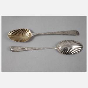 England paar Silberlöffel im Geschenketui