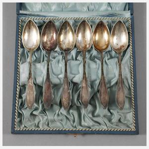 Sechs Kaffeelöffel Jugendstil