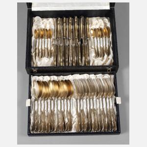 Silber Menübesteck für zwölf Personen