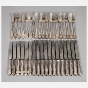 Konvolut Silberbesteck Messer und Gabeln