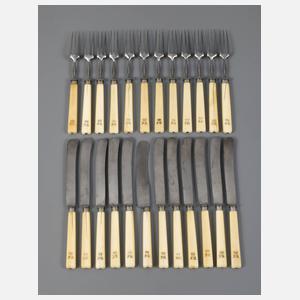 Abendbrotbesteck aus Adelsbesitz