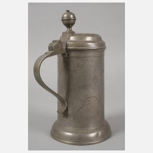 Gravierter sächsischer Walzenkrug