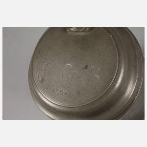 Gravierter sächsischer Walzenkrug