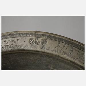 Gravierte Tischschale 1674