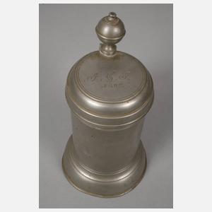 Drei Walzenkrüge Zinn