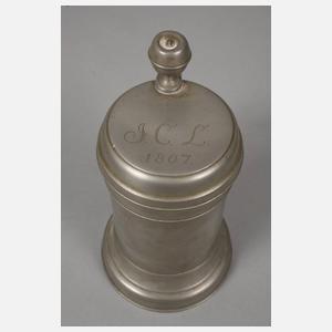 Drei Walzenkrüge Zinn