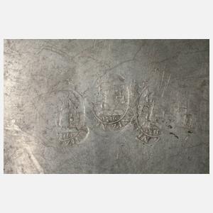 Zinnteller mit Sachsenwappen