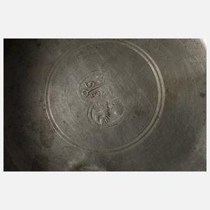 Drei Walzenkrüge Biedermeier Zinn