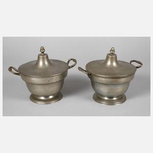 Zwei Biedermeier-Deckelterrinen