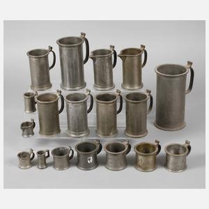 17 Messkrüge und -krüglein