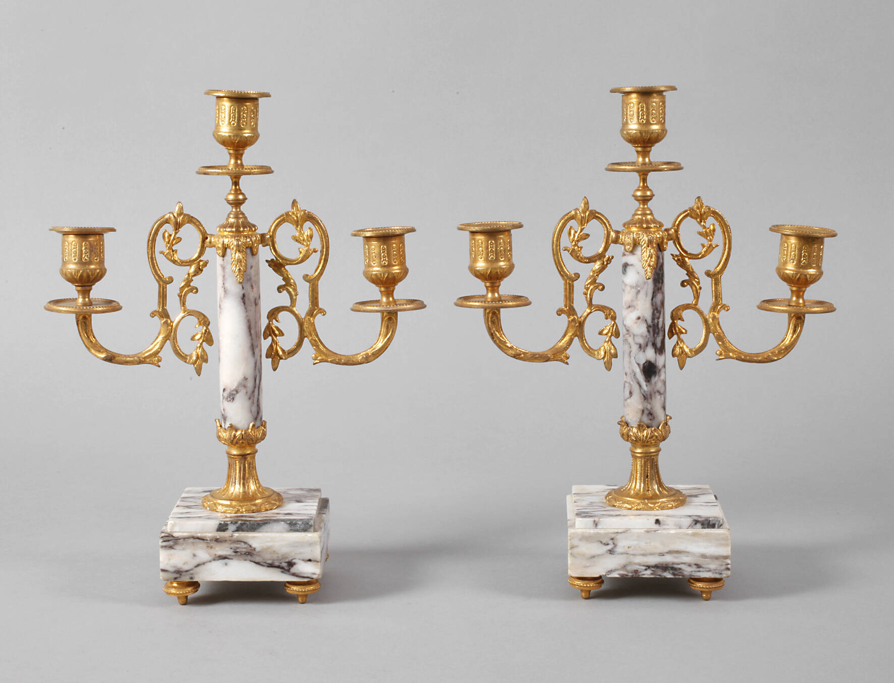 Paar dreiflammige Girandolen