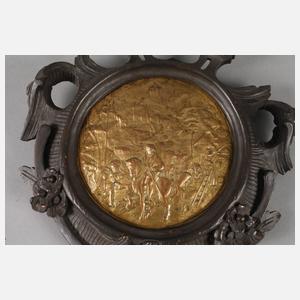 Paar Wandappliken mit Szenen des 16. Jahrhunderts