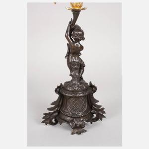 Paar florale figürliche Kerzenleuchter