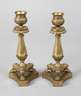 Paar Messingleuchter im klassizistischen Stil