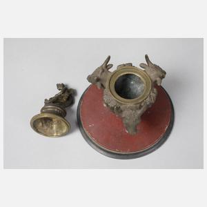 Klassizistisches Tintenfass Bronze