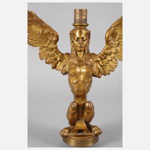 Bronzefigur geflügelte Sphinx