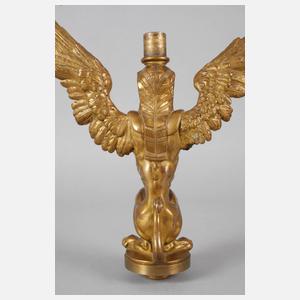 Bronzefigur geflügelte Sphinx
