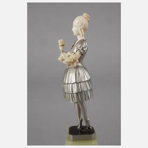 Chryselephantin Blumenmädchen