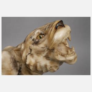 Großer brüllender Königstiger Alabaster