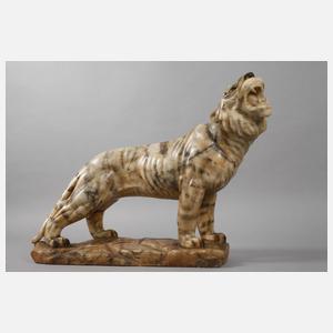 Großer brüllender Königstiger Alabaster