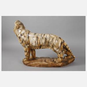Großer brüllender Königstiger Alabaster