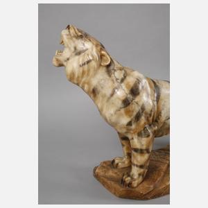 Großer brüllender Königstiger Alabaster