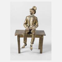 Wiener Bronze sitzender Herr111