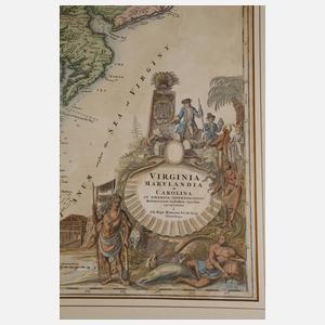 Johann Baptist Homann, Kupferstichkarte Virginia