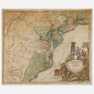 Johann Baptist Homann, Kupferstichkarte Virginia