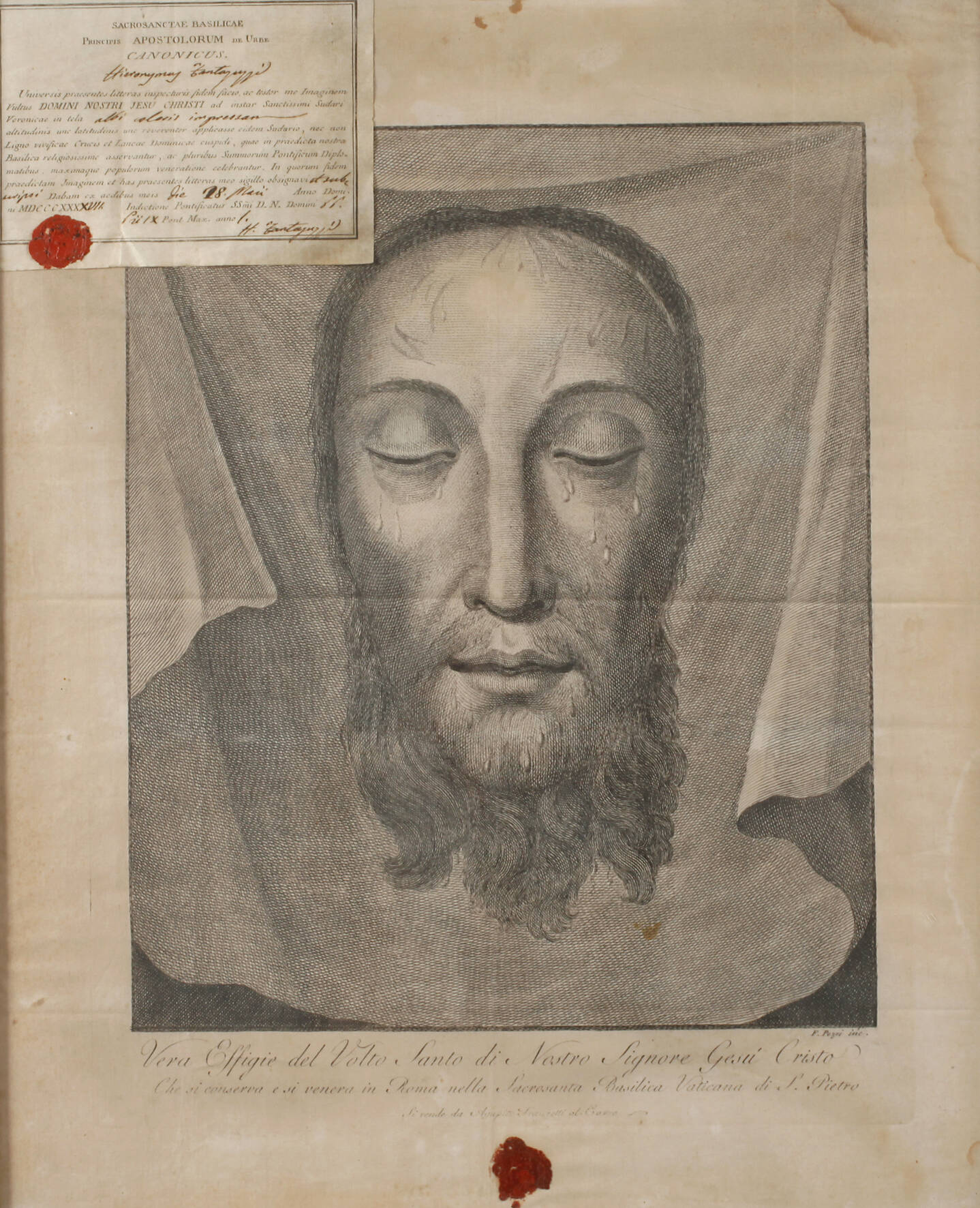 Francesco Pozzi, Schweißtuch der Veronika