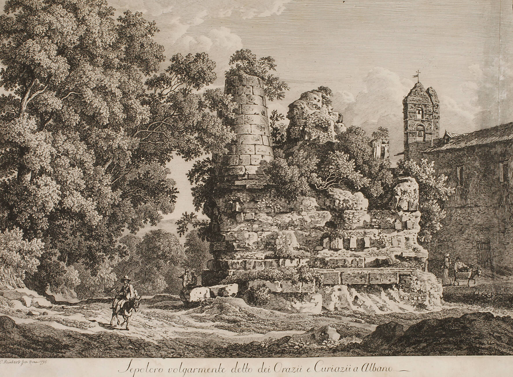 Johann Christian Reinhart, Grabruine in Albano