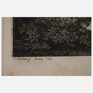 Johann Christian Reinhart, Paar Radierungen