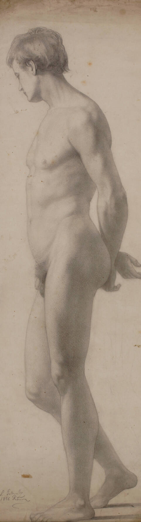 L. Schulz, Stehender Männerakt