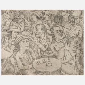 August Wilhelm Dressler, Im Café