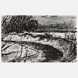 Prof. Hans Fronius, "Fluß im Winter"