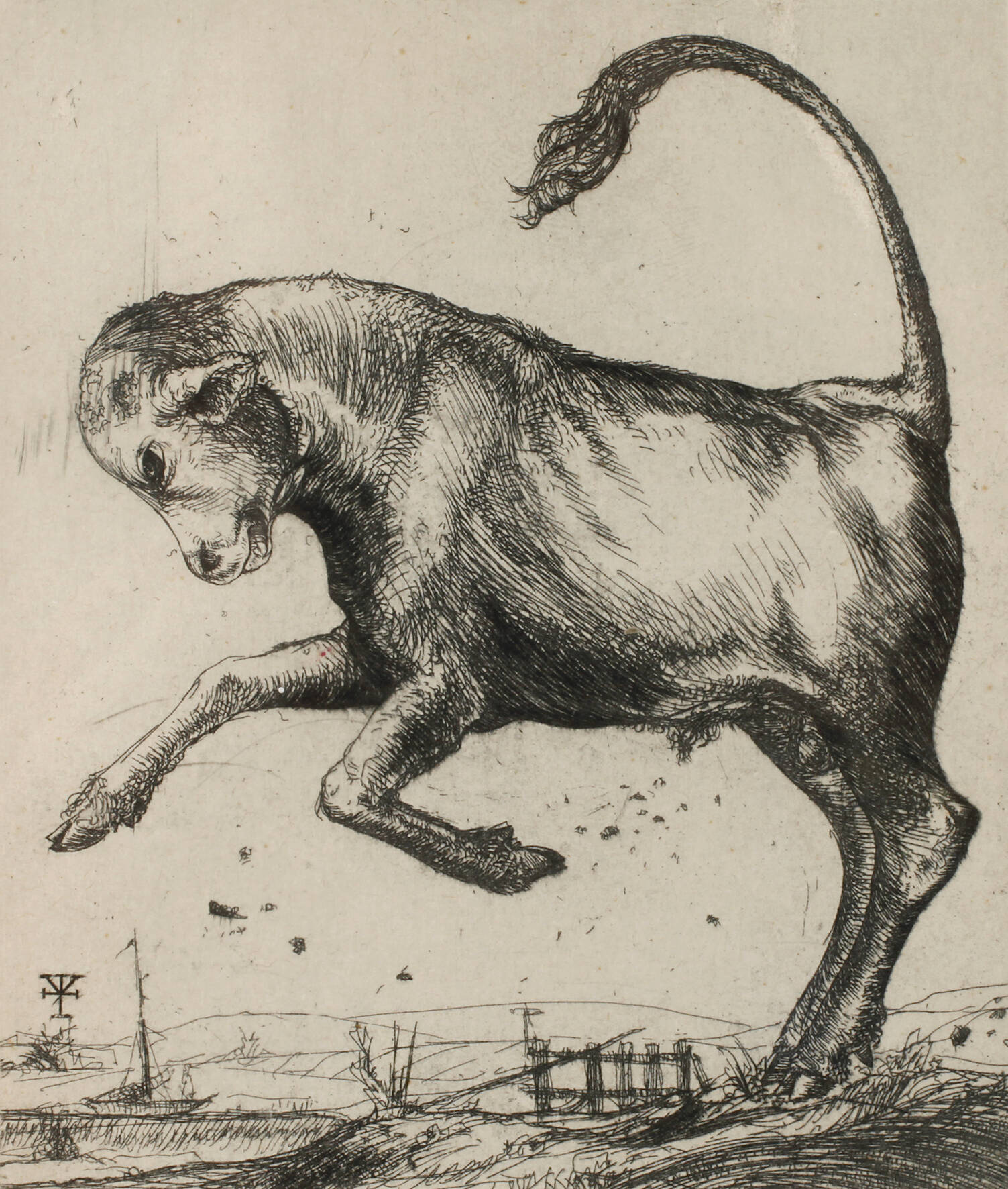 Erich Glas, "Springender Ochse"