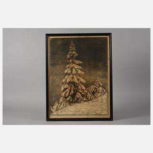 Ernst Precht, "Tanne im Schnee"