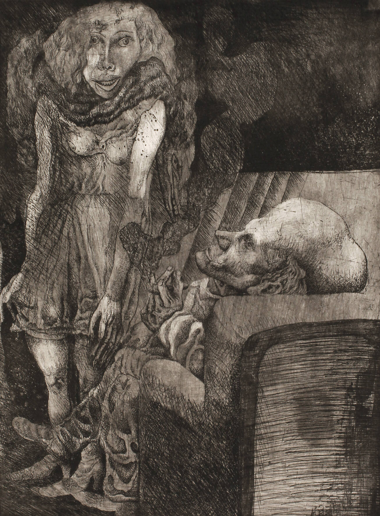 Klaus Schröter, Älterer Herr mit junger Dame