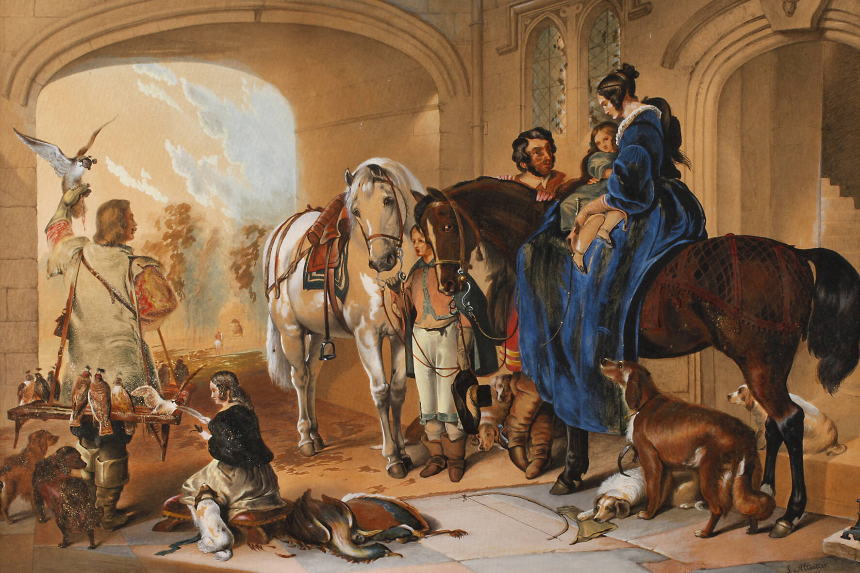 L. v. Altvatter, "Rückkehr von der Falkenjagd"