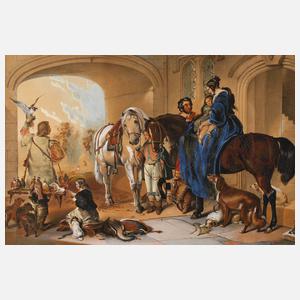 L. v. Altvatter, "Rückkehr von der Falkenjagd"