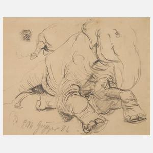 Prof. Ernst Moritz Geyger, Elefantenstudie