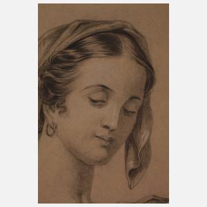 Bäuerin mit Ziegenbock