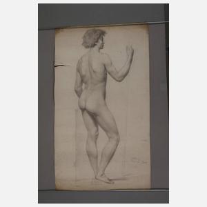 L. Schulz, Stehender Rückenakt