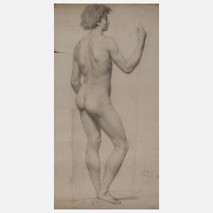 L. Schulz, Stehender Rückenakt